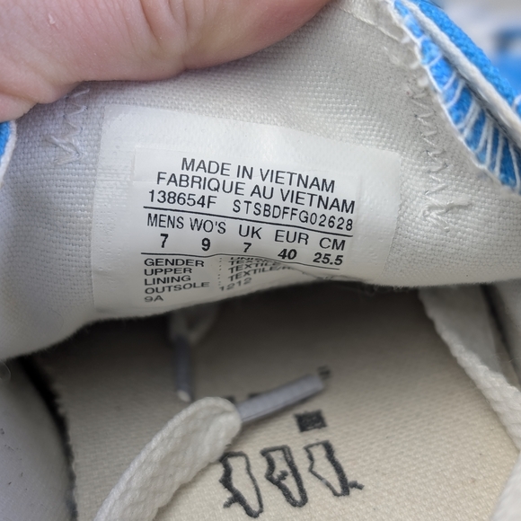 Converse Chuck Taylor All Star Blue Low Top Sneakers | Women’s 9 Men’s 7 - Picture 10 of 11